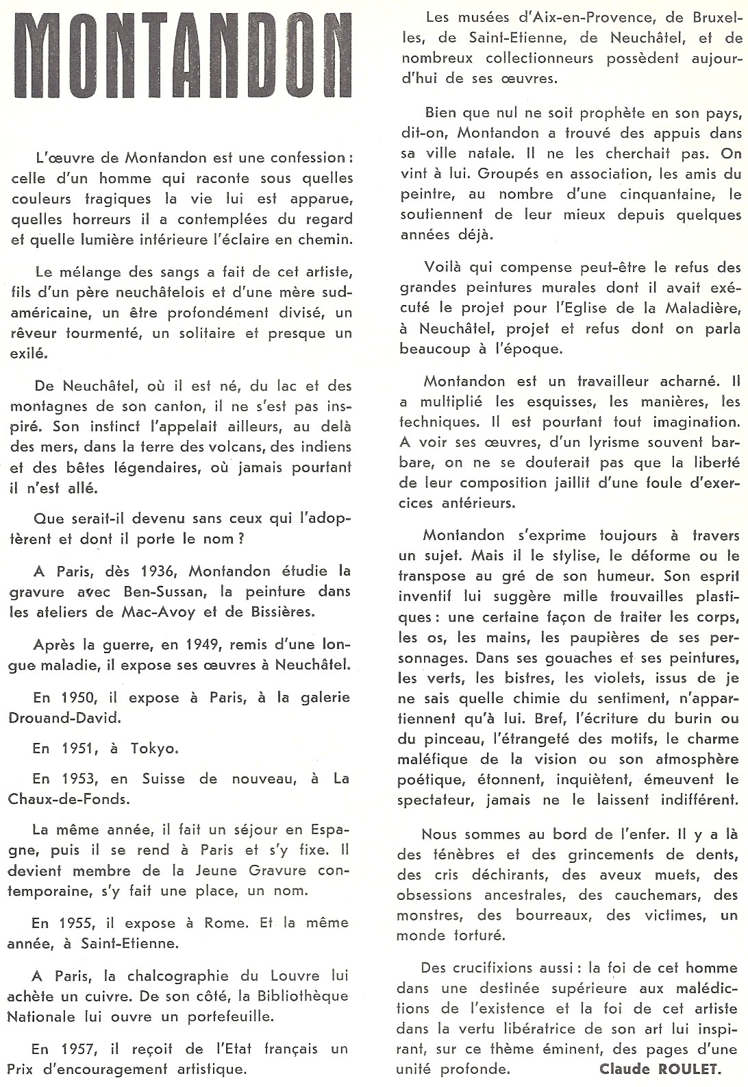 montandon par claude roulet