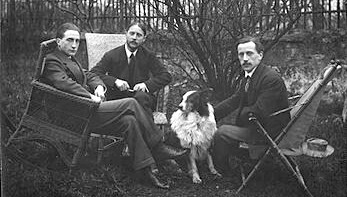 Marcel-Duchamp-Jacques-Villon-Raymond-Duchamp-dans-jardin-de-Villon-1913