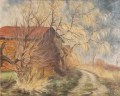 albert-locca-portalban-en-hiver-46cm-38cm